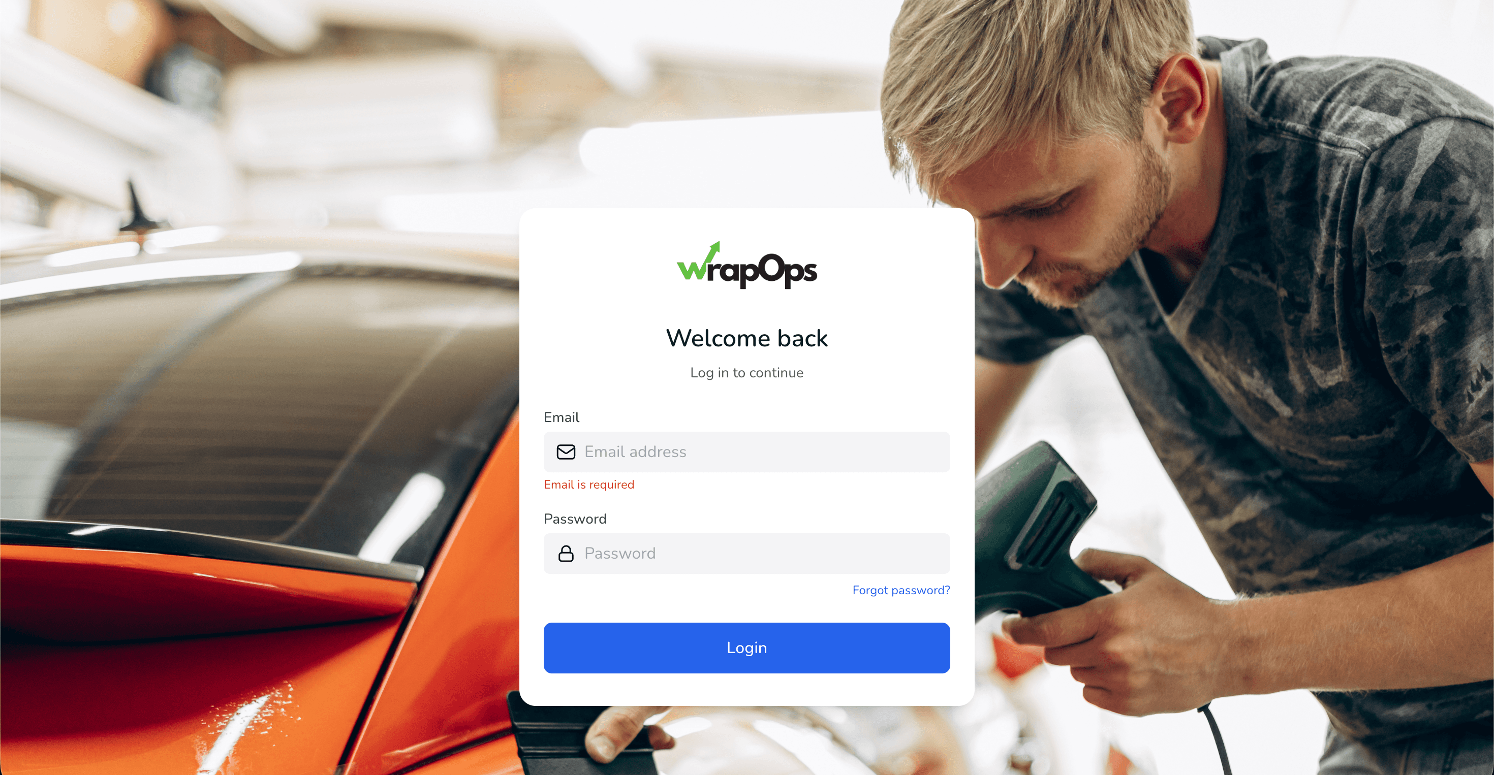 Vehicle Wrap Operations Platform
